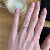 Fine Line Solitaire Engagement Ring